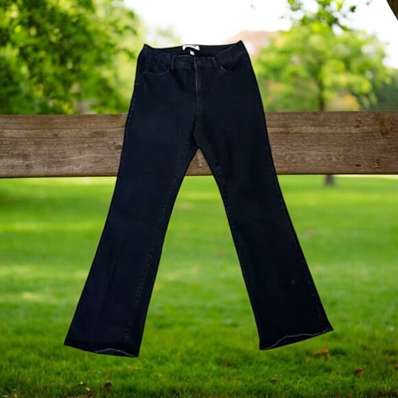 Wax Jean Women's Sustainable Denim Bootcut Stretch Black Size 14 - Picture 1 of 8